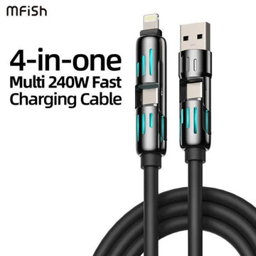 4-in-1 Multi USB Charging Cable | كابل شحن USB متعدد الاستخدامات (4 في 1)
