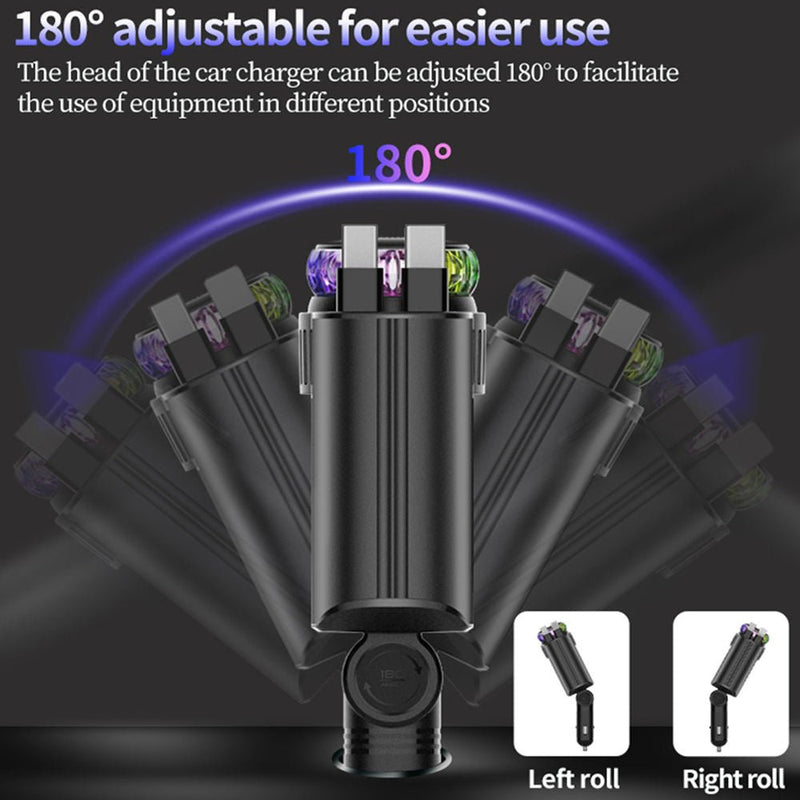 5-in-1 Starlight Car Charger | شاحن سيارة "ستارلايت" (Starlight) متعدد الوظائف 5 في 1
